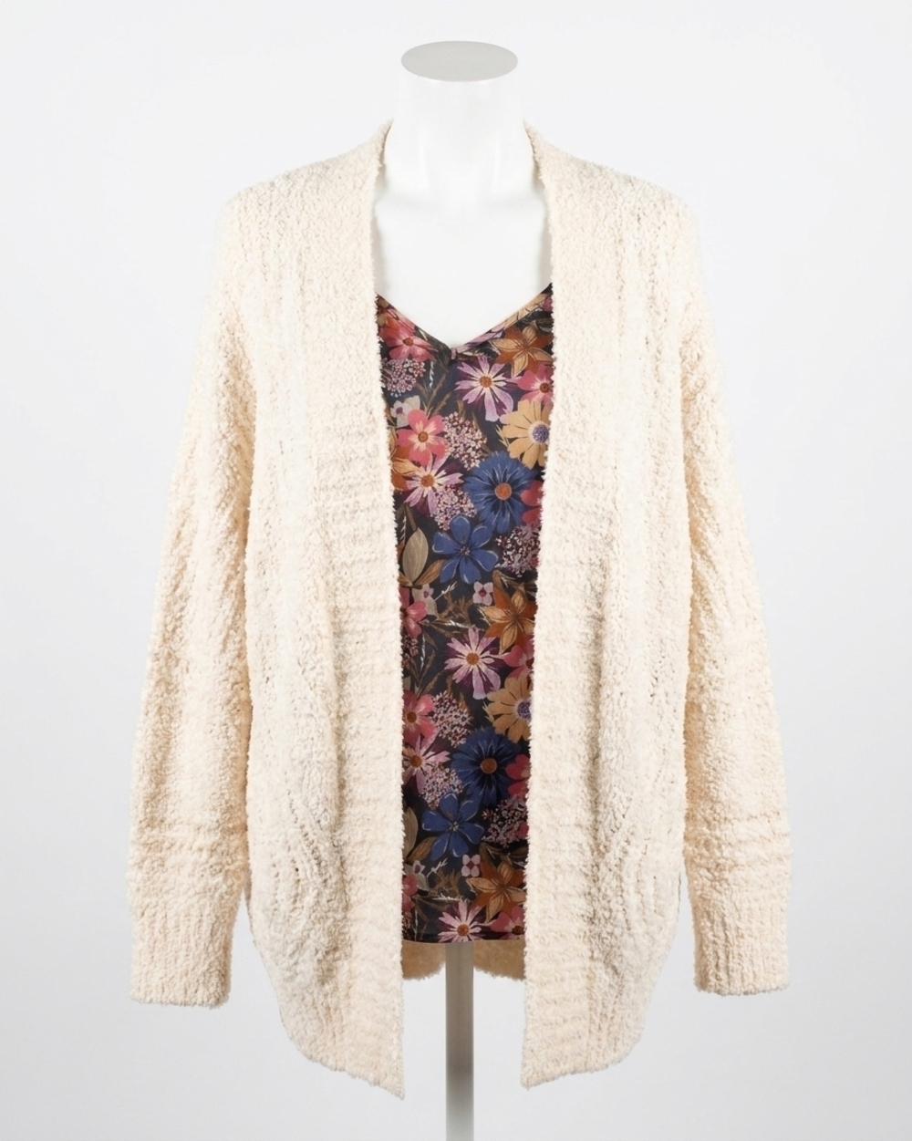 NEW GRACE AND LACE cabled cloud cocoon cardigan in vintage cream